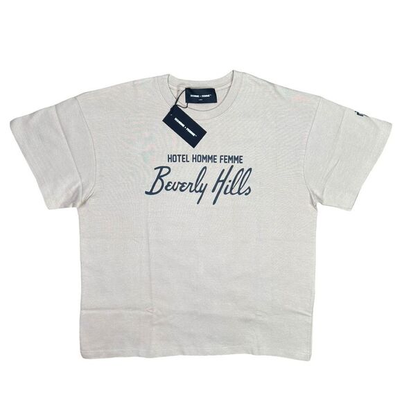 Homme + Femme LA Hotel Homme Femme Rich Sex Tee - Cream / Brown - Size Large - Picture 1 of 7